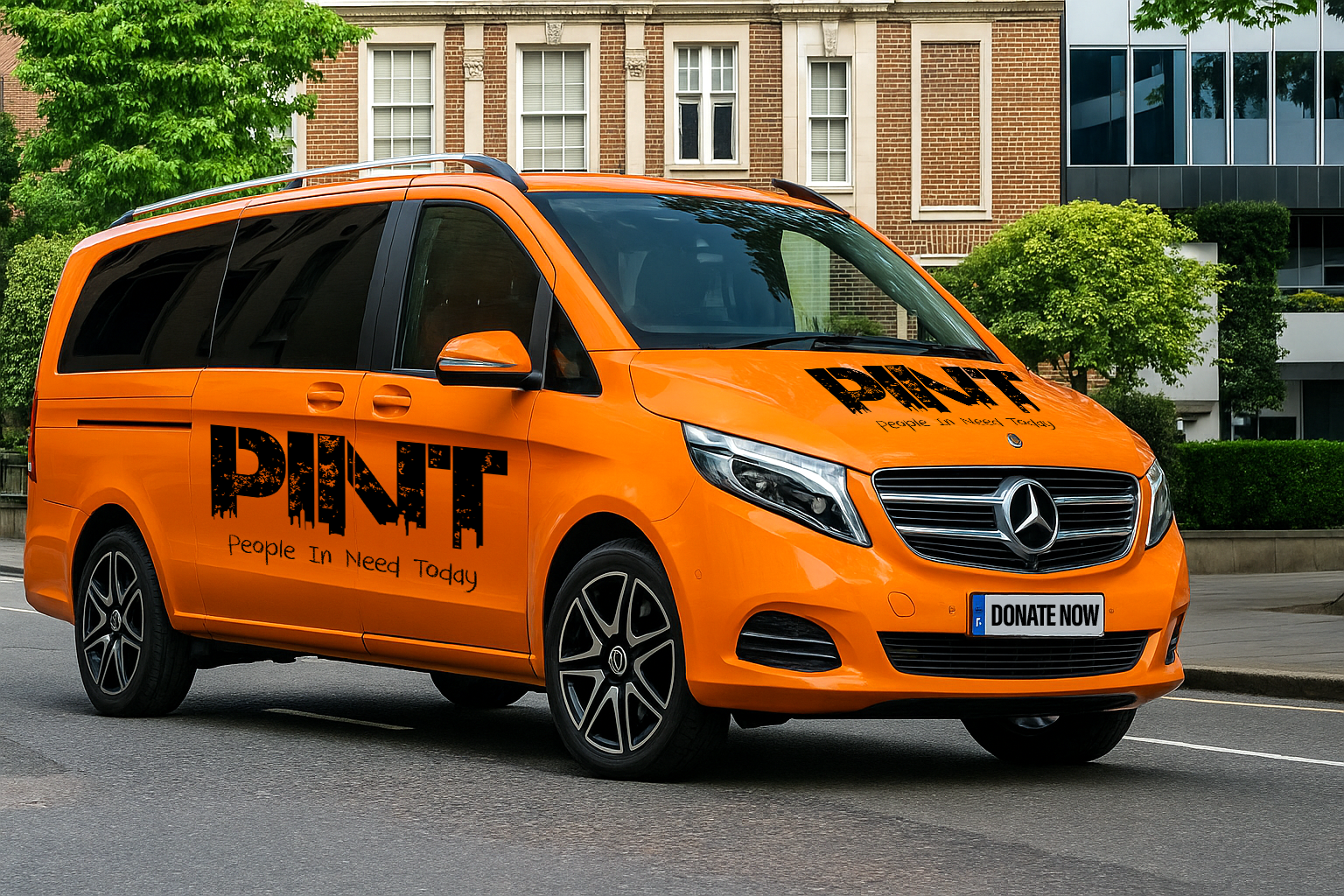 Orange van